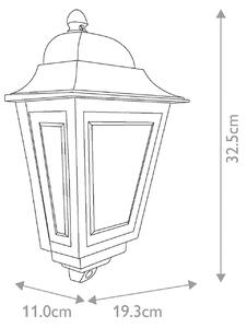 Zunanja stenska svetilka Deco Lane, bronasta barva, svetilka, aluminij, IP44