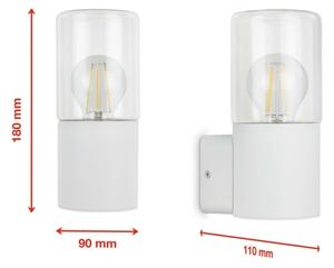 Briloner 320506TF - Zunanja stenska svetilka 1xE27/12W/230V IP44 bela