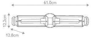 Stenska kopalniška svetilka Masthead, medeninasta, 2 luči, višina 61 cm