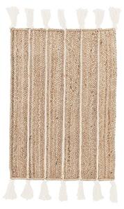 Ročno tkana preproga iz jute v naravni barvi/slonokoščena 60x90 cm Jalaja – Bizzotto