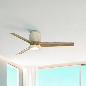 Mantra Iluminación LED stropni ventilator Ceramica M, bel, DC, tih, CCT, zatemnjen, Bela, Dnevna soba / jedilnica, Kovina, Sodobni