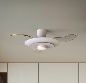 Mantra Iluminación LED stropni ventilator Kyoto, bel, DC, tih, CCT, 106 cm, zatemnjen, Bela, Dnevna soba / jedilnica, Kovina, Sodobni