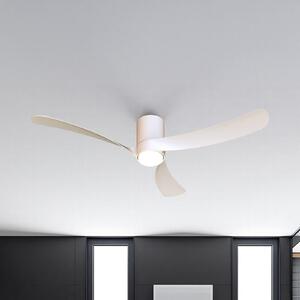 Mantra Iluminación LED stropni ventilator NEMO II L, bel, DC, tih, CCT, 132 cm, zatemnjen, Bela, Dnevna soba / jedilnica, Kovina, Sodobni