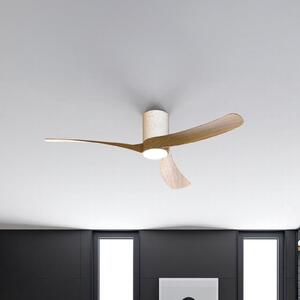 Mantra Iluminación LED stropni ventilator NEMO II L, bel/les, DC, tih, CCT, zatemnjen, Bela, Dnevna soba / jedilnica, Kovina, Sodobni