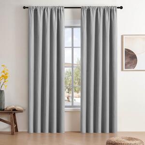 Zavese v setu Blackout Canvas Light Grey (2 kos) 135x250