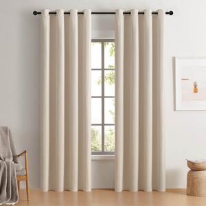 Zavese v setu Blackout Canvas Light Beige (2 kos) 135x250