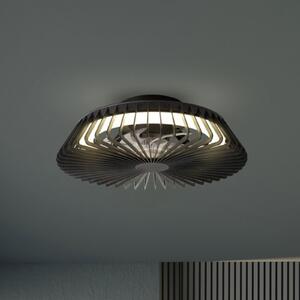 Mantra Iluminación LED stropni ventilator Himalaya Mini, črn, DC, tih, CCT, zatemnjen, Črna, Dnevna soba / jedilnica, Plastika, Sodobni