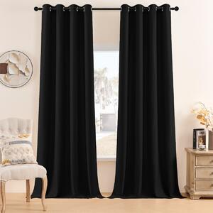 Zavese v setu EFE MAT Black (2 kos) 135x260