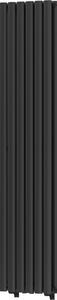Mexen Dallas dekorativni radiator 1600 x 360 mm, 1039 W, črn - W214-1600-360-00-70