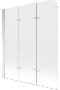 Mexen Felix 3-krilna kopalniška pregrada 120 x 140 cm, prozorna, krom - 890-120-003-01-00