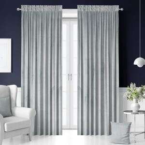Zavese v setu Holland Velvet Grey (2 kos) 140x250
