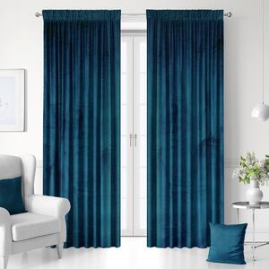 Zavese v setu Holland Velvet Navy (2 kos) 140x250