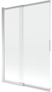 Mexen Fox dvojna premična kopalniška pregrada 120 x 150 cm, prozorna, krom - 891-120-002-01-00