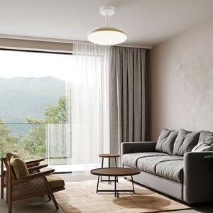 Mantra Iluminación LED stropni ventilator Slim Mini, bel/les, DC, tih, CCT, zatemnjen, Bela, Dnevna soba / jedilnica, Kovina, Sodobni