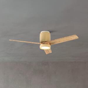 Mantra Iluminación LED stropni ventilator Ceramica M, bež/les, DC, tih, CCT, zatemnjen, Bež, Dnevna soba / jedilnica, Kovina, Sodobni