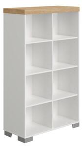REGAL ZA DOJENČKE 90,9/147/37,9 cm bela, barve hrasta