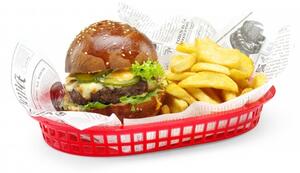 Servirne Košara, Fast Food, 275x175x38mm, 6 kos