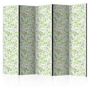 PARAVAN 225/172/3 cm bela, svetlo zelena