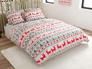 Flanelasta posteljnina DEER DREAMS bela Dimenzije posteljnine: 2 kom 70 x 90 cm | 200 x 220 cm