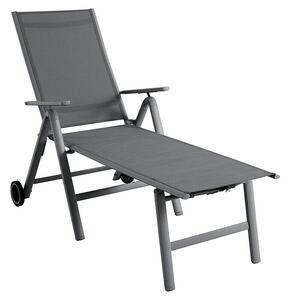 Sunfun Maja Vrtni ležalnik (Do x Š x V: 189 x 77 x 45 cm, Antracitne barve, Kovina, Možnost premikanja)