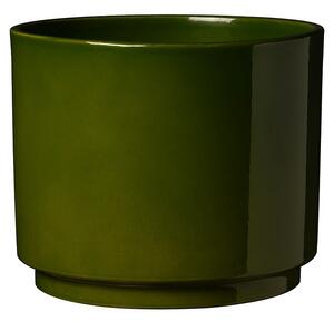 Soendgen Keramik Okrogli lonec Oslo (Zunanje dimenzije (Ø x V): 13 x 11 cm, Zelena, Keramika, Sijaj)