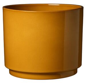 Soendgen Keramik Okrogli lonec Oslo (Zunanje dimenzije (Ø x V): 13 x 11 cm, Oranžna, Keramika, Sijaj)