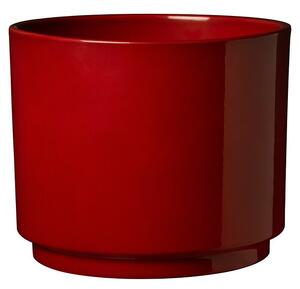 Soendgen Keramik Okrogli lonec Oslo (Zunanje dimenzije (Ø x V): 13 x 11 cm, Rdeča, Keramika, Sijaj)