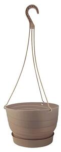 Mareš Viseči cvetlični lonec Twister (Plastika, Mocca rjava, Premer: 24 cm)