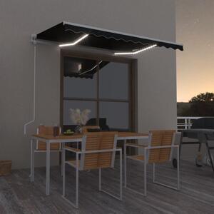 VidaXL Avtomatska tenda LED + senzor 300x250 cm antracitna