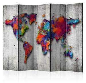 Artgeist Paravan Concrete World I, 5-Delni, Dvostranski