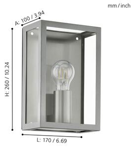 Eglo 94827 - Zunanja svetilka ALAMONTE 1xE27/60W/230V IP44