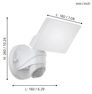 Eglo 98177 - LED Zunanja svetilka s senzorjem PAGINO LED/15W/230V IP44