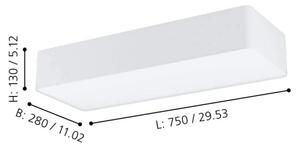 Eglo 99298 - Stropna svetilka POSADERRA 3xE27/28W/230V