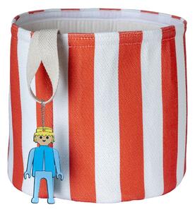 Rdeča tekstilna otroška škatla za shranjevanje ø 30x28 cm Stripes – Playmobil