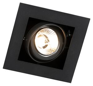 Komplet 6 modernih vgradnih reflektorjev črne barve, nastavljivih - Oneon 70