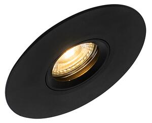Sodobna vgradna spot svetilka črna GU10 50mm - Buco