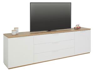 Mömax Tv Omarica Wide, Bela, Barva Hrasta