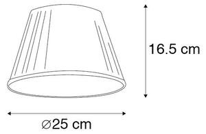 Senčnik Plisse bel 25 / 16,5 cm