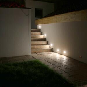 Komplet 6 modernih vgradnih reflektorjev jeklo vklj. LED - Square 7
