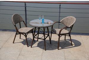 Gardenson Set Za Balkon Maui, Peščene Barve, 3-Delni Set
