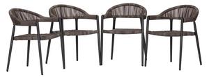 Gardenson Set Vrtnih Stolov Brooklyn, Temno Siva, 4 Kos