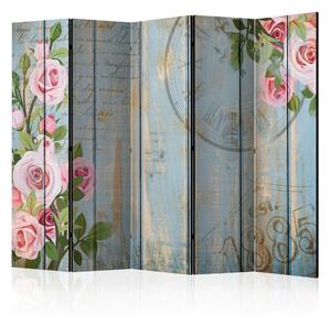 Artgeist Paravan Vintage Garden Blue I, 5-Delni, Enostranski