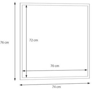 OGLEDALO, 74/76/1,8 cm leseni material