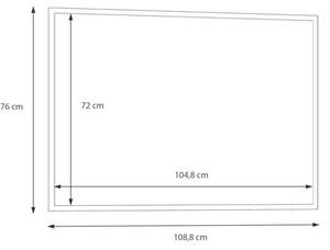 OGLEDALO, 108,8/76/1,8 cm leseni material