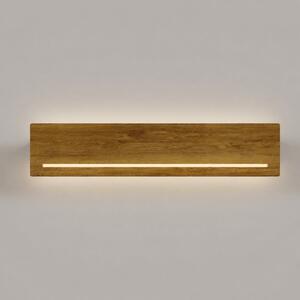 Elobra LED-stenna svetilka Mexico, širina 20 cm, hrast, les, Les, Dnevna soba / jedilnica, Les