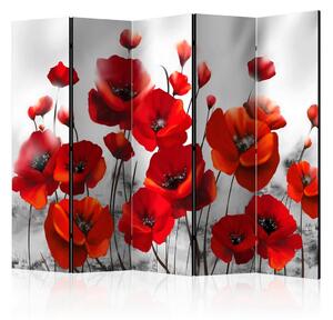 Artgeist Paravan Poppies, 5-Delni, Dvostranski
