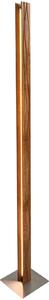 Elobra LED-stoječa svetilka Atacama, hrast/mat nikljev, višina 150 cm, les, zatemnjen, Les, Dnevna soba / jedilnica, Les