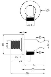 Mexen Kai DR70 podometni kopalniško-pršni sistem s prho 25 cm, krom - 77602DR70251-00