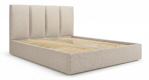 Bež zakonska postelja Mazzini Beds Juniper, 180 x 200 cm