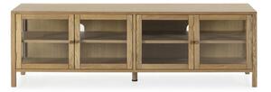 TV omarica v hrastovem dekorju v naravni barvi 160x50x40 cm Ceci – MOME